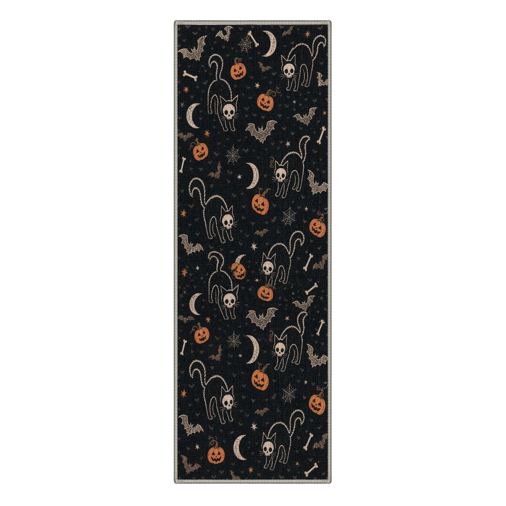 GENIMO 5'x7' Halloween Area Rug for Living Room, Washable Non Slip Soft Farmhouse Pumpkin Indoor Rug for Bedroom Dining Room Home Office, Vintage Sepia