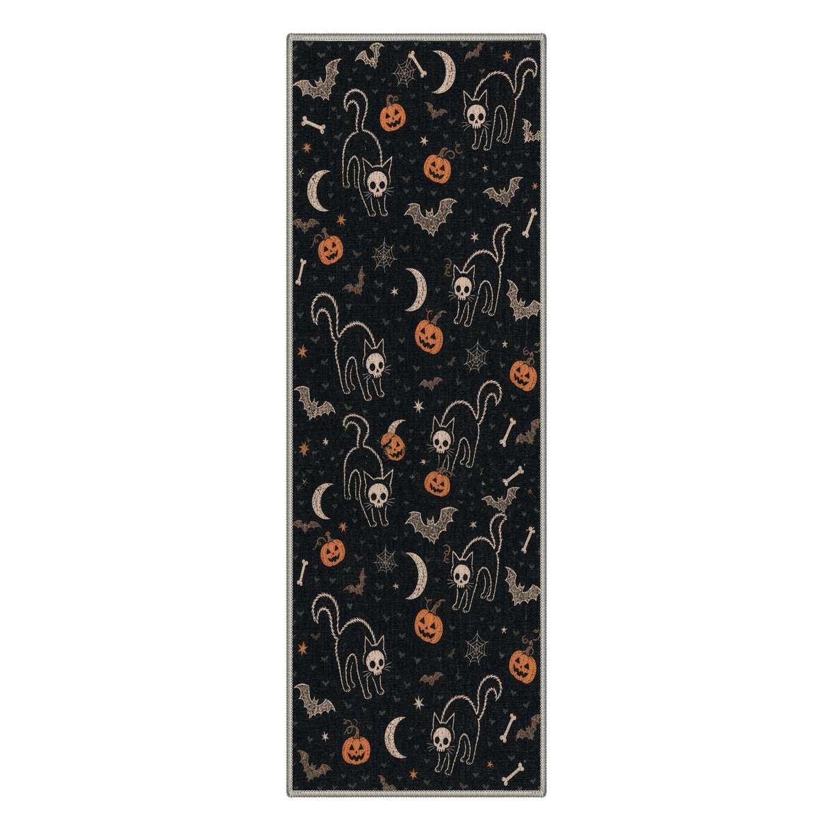 GENIMO 5'x7' Halloween Area Rug for Living Room, Washable Non Slip Soft Farmhouse Pumpkin Indoor Rug for Bedroom Dining Room Home Office, Vintage Sepia