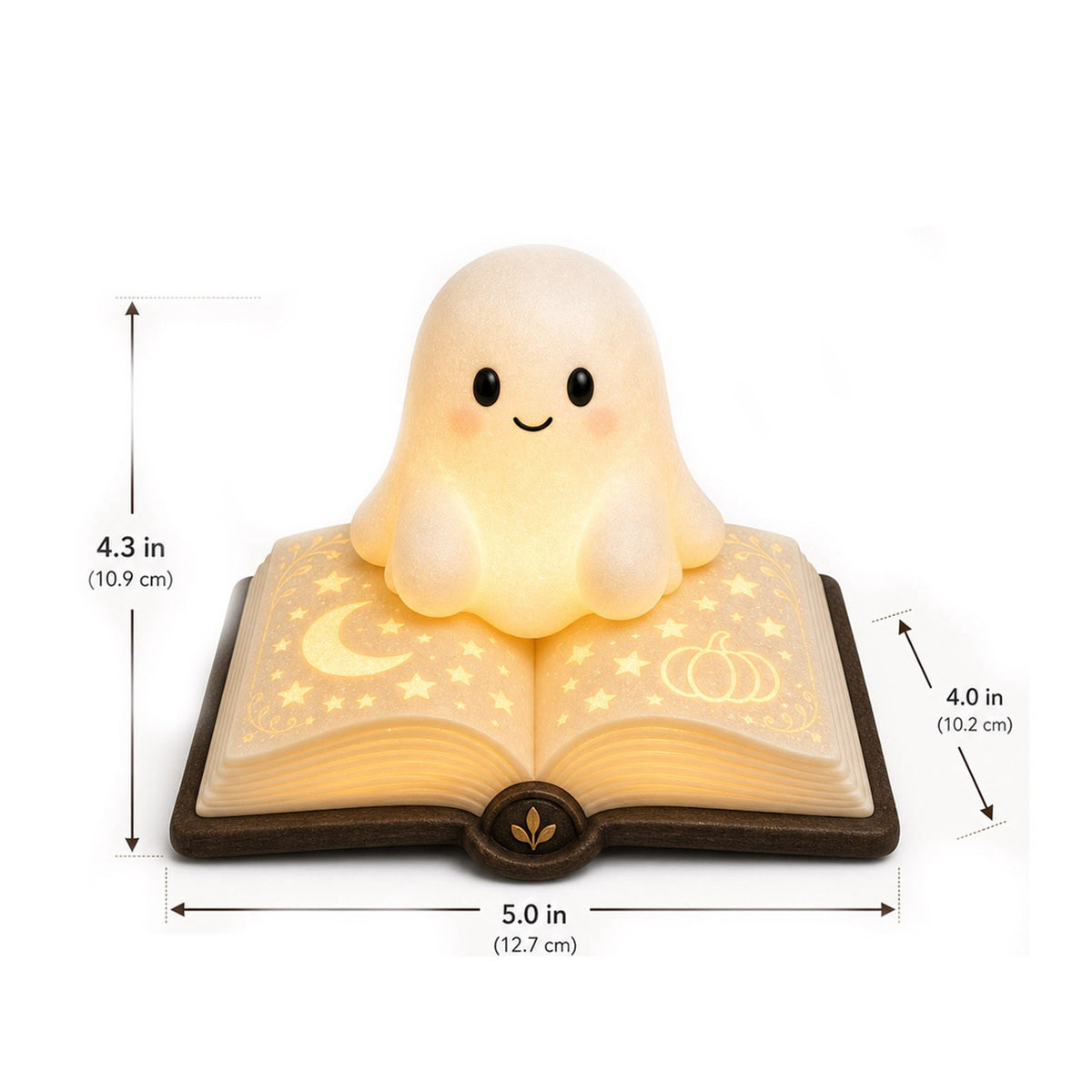Clearance Halloween Decor-Halloween Decorations Indoor-Light up Ghost in Glass Like-Cute Ghost with Light for Home Kitchen Mantel Tabletop Party Decor and Holiday Decorations Best Halloween Gifts