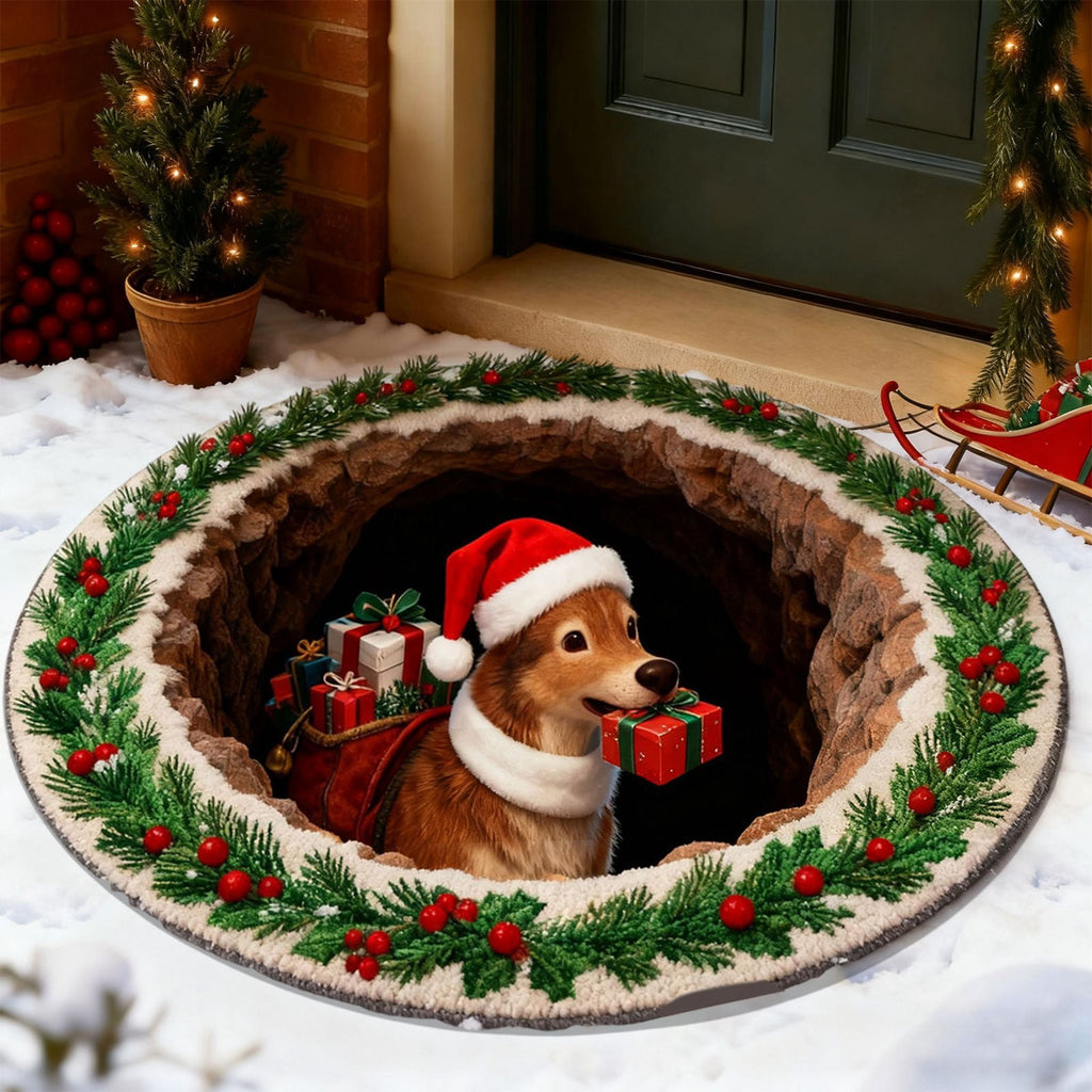 Mats Savings YZEGDCH Christmas Reindeer Rugs- Green Rugs for Living Room Christmas Doormat Indoor Outdoor Entrance Floor Rug Non Slip Winter Christmas Decor Rubber Welcome Mats