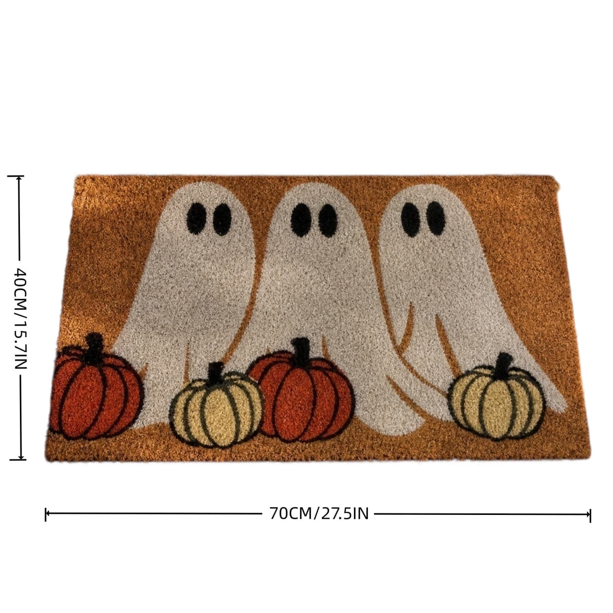 Halloween Door Mat Outdoor Cute Ghost Doormat for Front Door Non-Slip Entrance Door Rugs Halloween Rug for Bathroom Porch Entryway Decor, 16 x 24 Inch