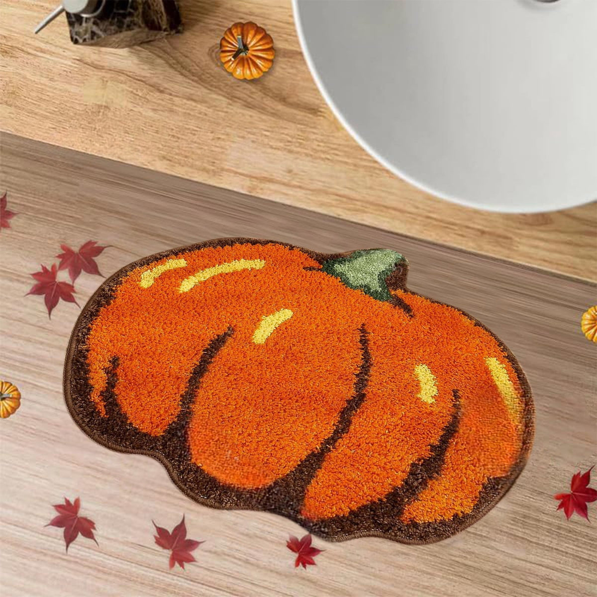 JoyMoreHome Halloween Pumpkin Ghost Welcome Door Mats 15.7x23.6 Inch Halloween Doormats Non-slip Entrance Floor Door Rug for Home Kitchen Front Door Halloween Decorations