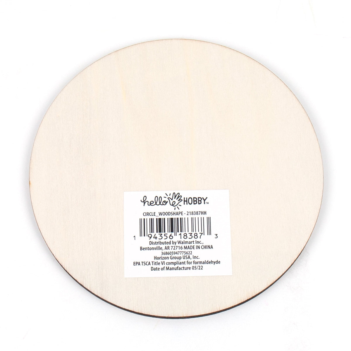 Hello Hobby Unfinished Wood Circle, 5 in Diameter, 1 Piece