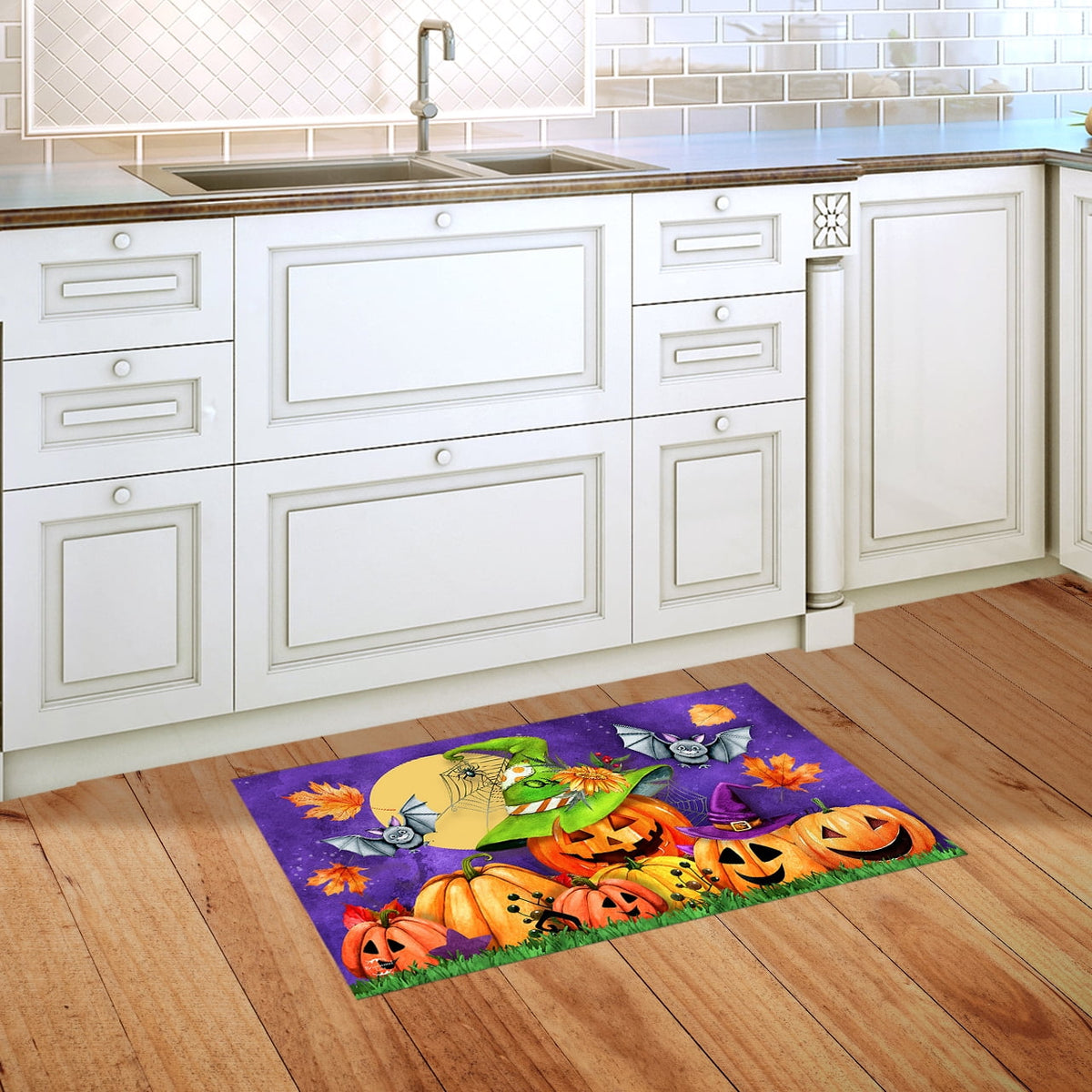 Briarwood Lane Halloween Doormat 30x18 Indoor Outdoor Happy Jack O Lanterns For Halloween Doormat