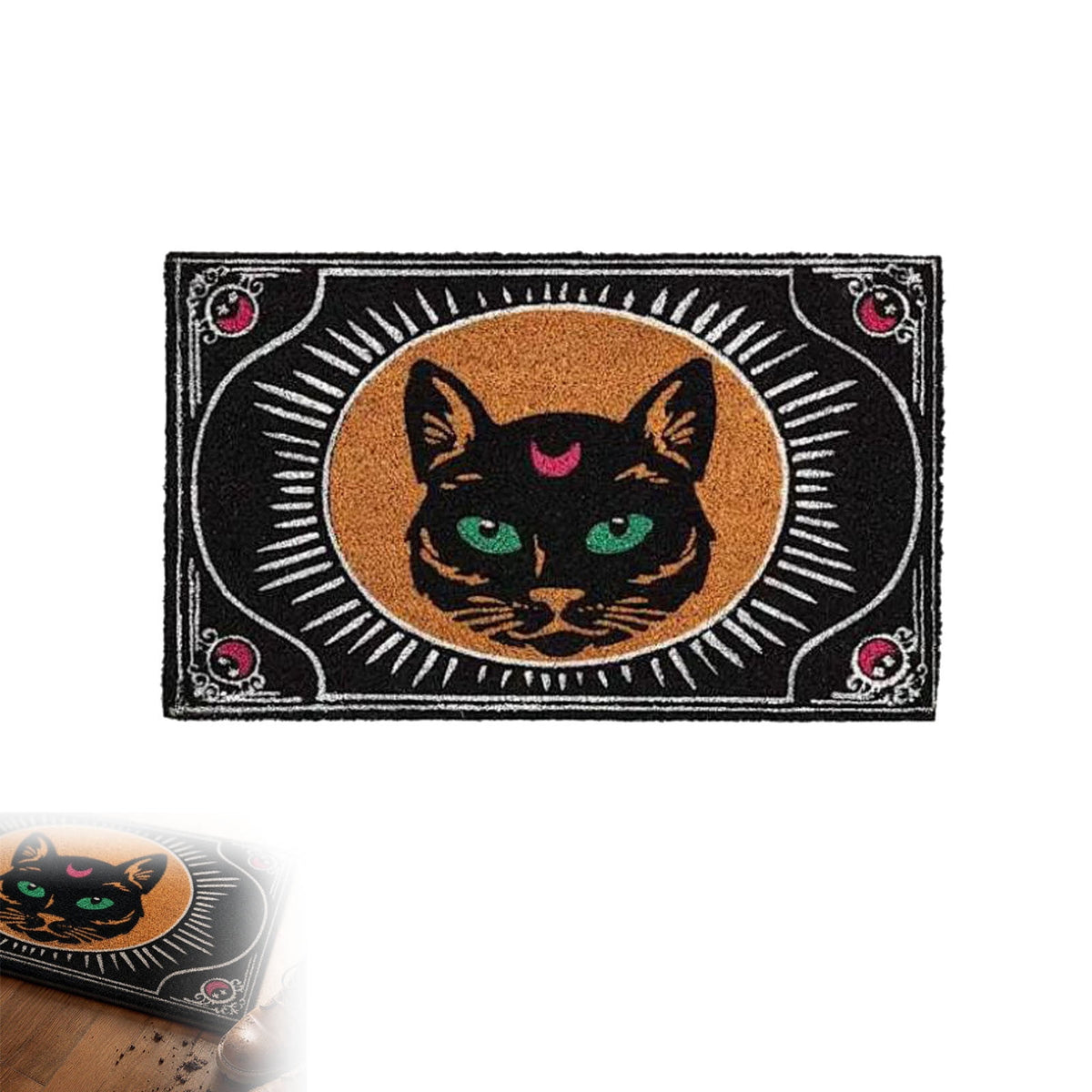Tepsmf Halloween Ghost Doormat 19.7x31.4IN Black And Orange Checkered Soft Halloween Bathroom Rug Non Slip Cute Spooky Ghost Bathroom Decoration For Front Doors Porches And Holiday Decorations