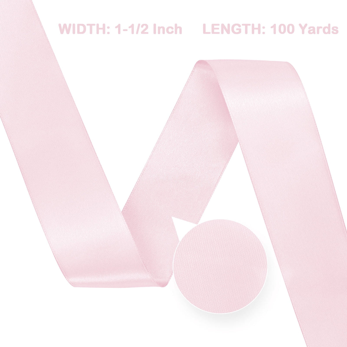 GTYBOVA 1-1/2 Inch X 100 Yards Double Face Satin Ribbon Red Satin Ribbon for Gift Wrapping, Wedding Party Decor, Hair Bows & Invitation Crafts