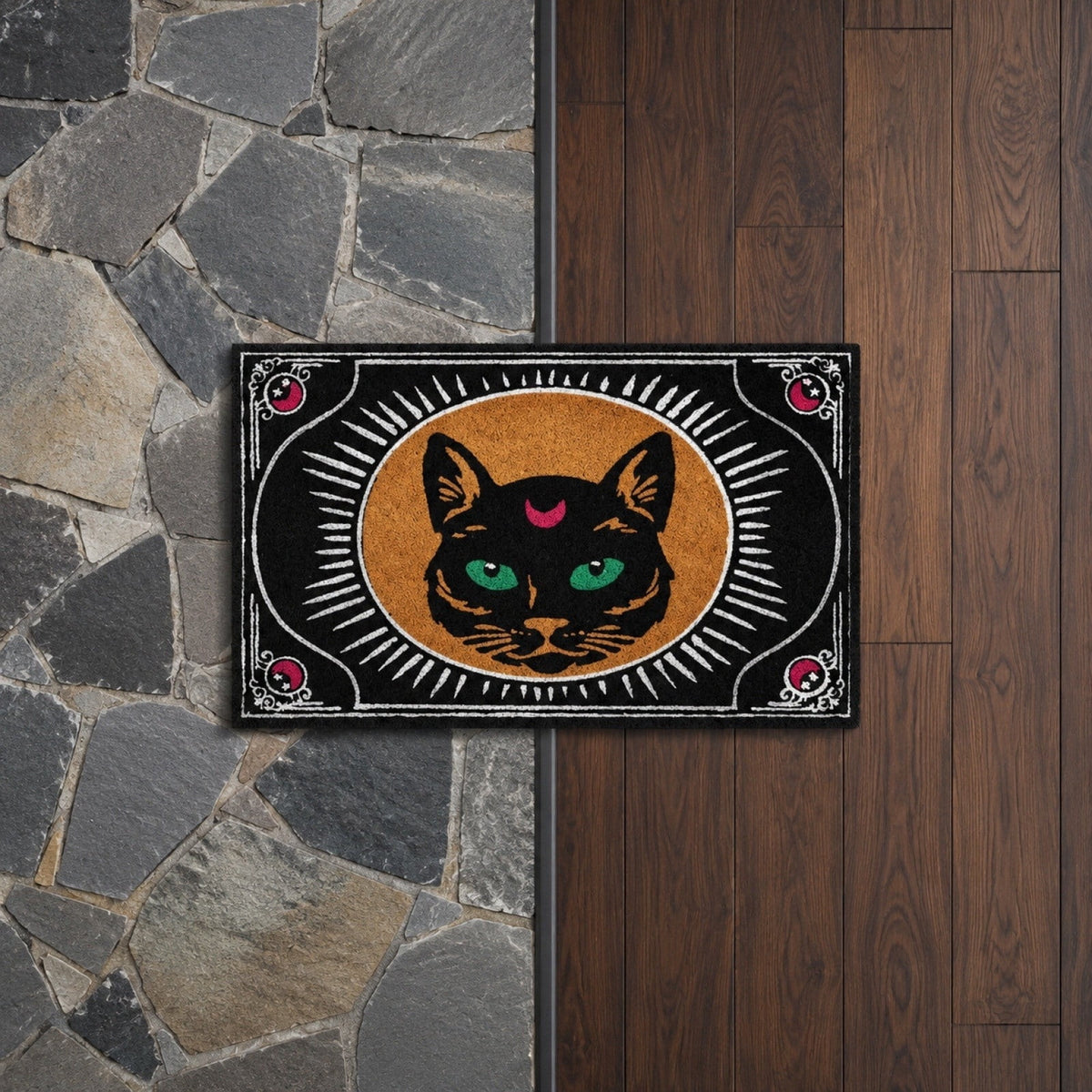 Witch-Themed Halloween Door mat 20×32in, Gothic Rug, Halloween Welcome Mat For Front Door Porch Home Decor