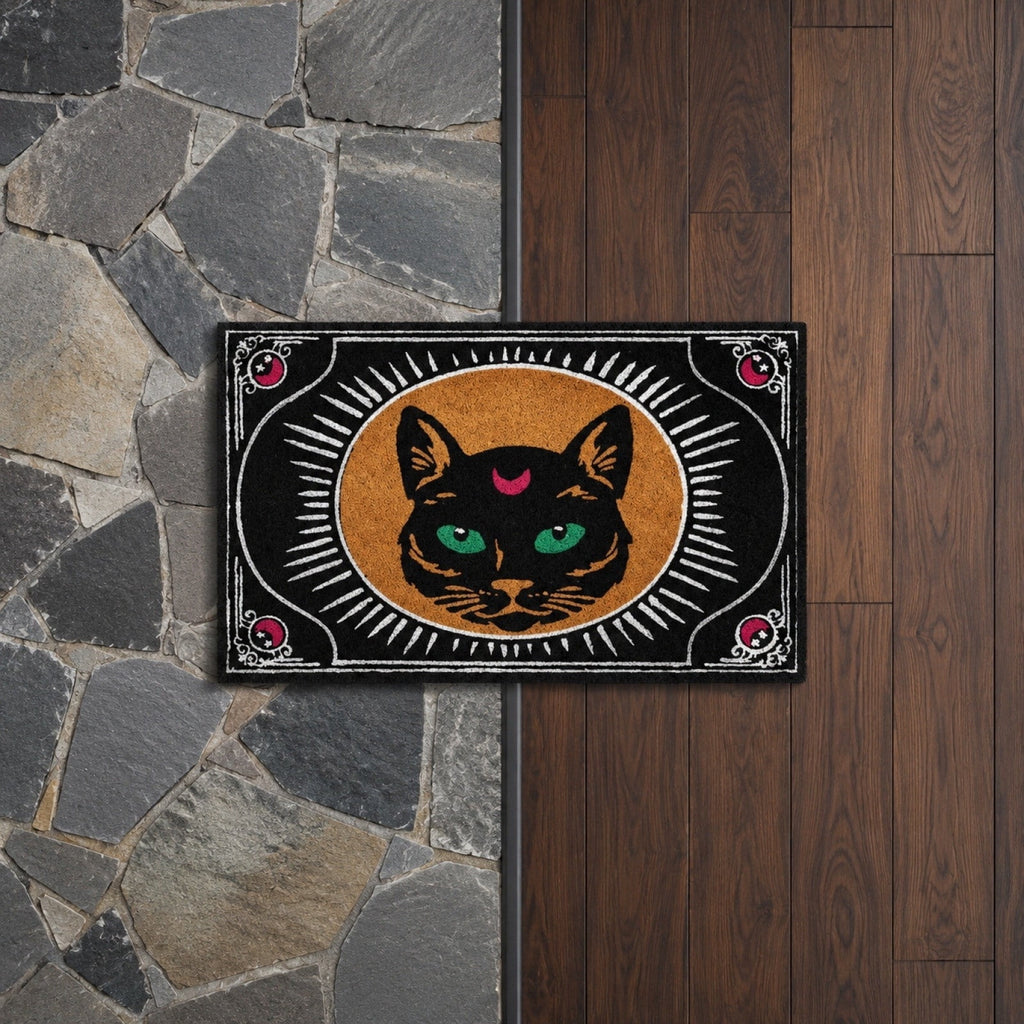 Halloween Ghost Door Mat, Cute Welcome Mat for Front Door Porch Entryway Haunted Outdoor Decor Spooky Decorative Entrance Doormat Non Slip Halloween Rug, 16" x 24"