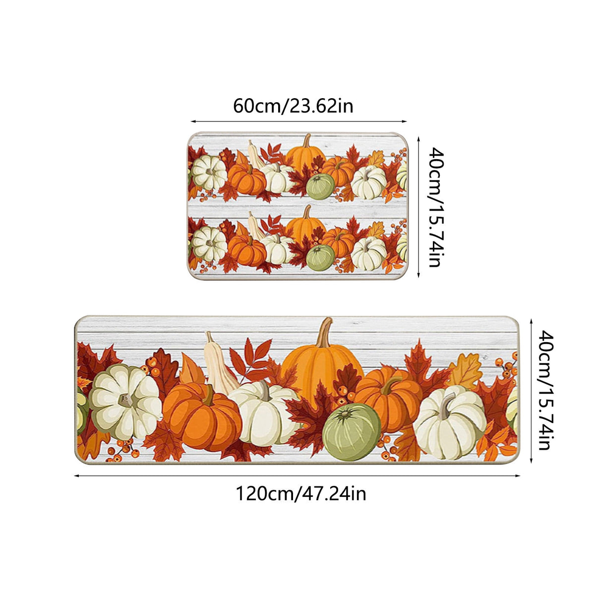 Muecwrye 2 Pcs Fall Doormats, Halloween Doormat, Cute Welcome Mats for Outside, Bathroom Front Door Mat, Washable Fall Rugs for Front Porch Entrance, Farmhouse Indoor Outdoor decor