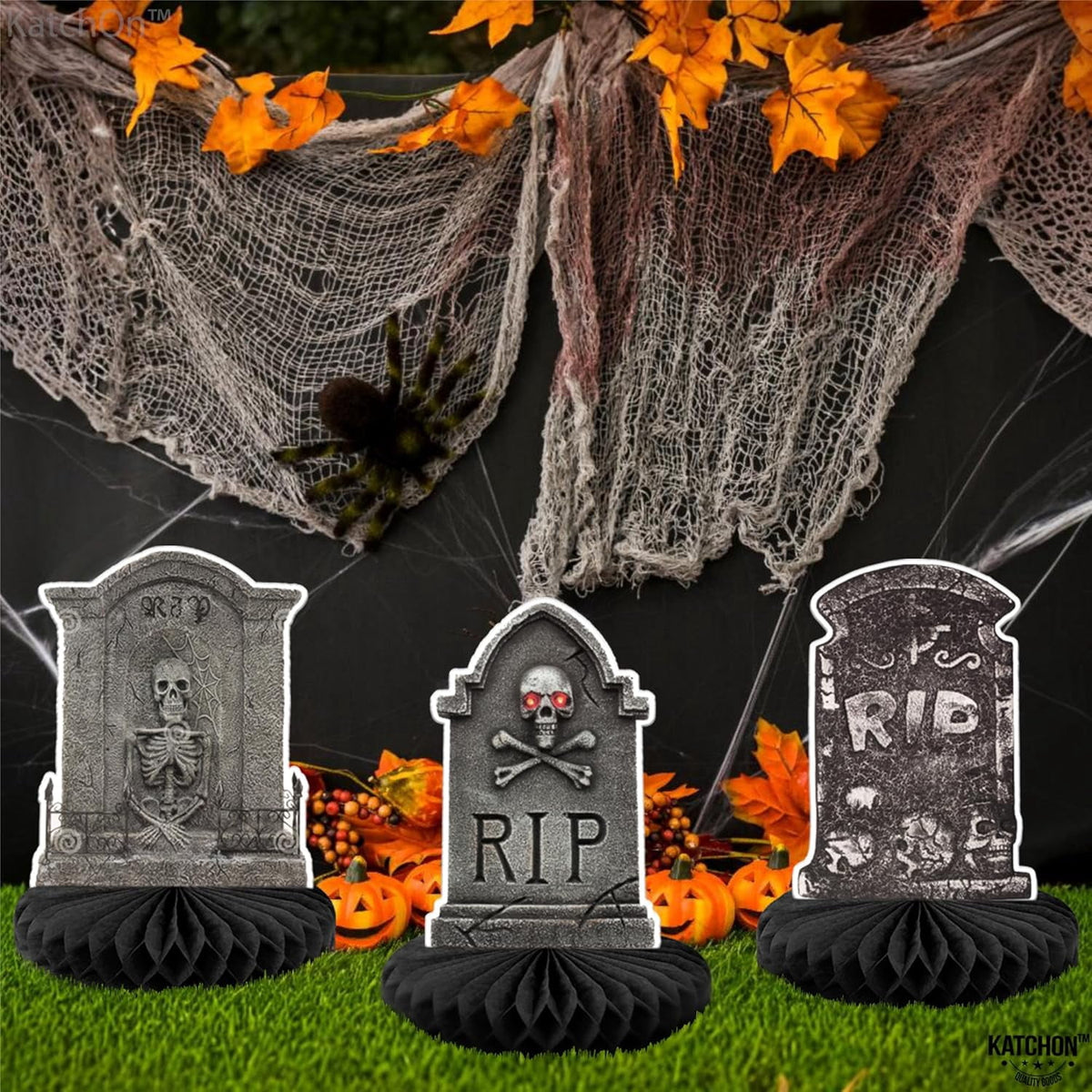 KatchOn, Halloween Honeycomb Centerpieces - Pack of 9 | Halloween Party Table Decorations | Halloween Party Table Centerpieces for Kids Halloween Birthday Party Decorations | Halloween Table Decor