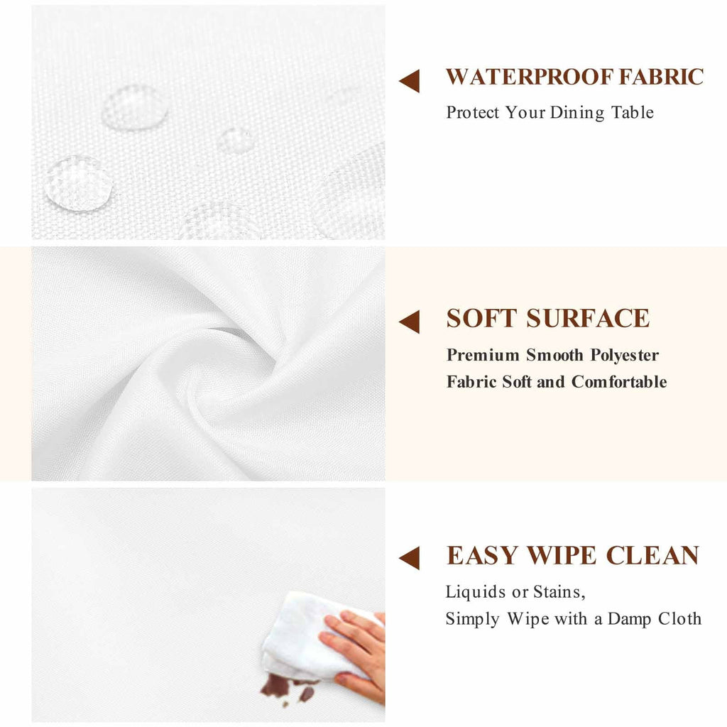 Halloween Round Tablecloth 36-44 Inch Round Fitted Table Cloth with Elastic Edge, Orange Pumpkins White Funny Ghost Black Cat Waterproof Table Cover Protector for Outdoor Picnic Party Dining