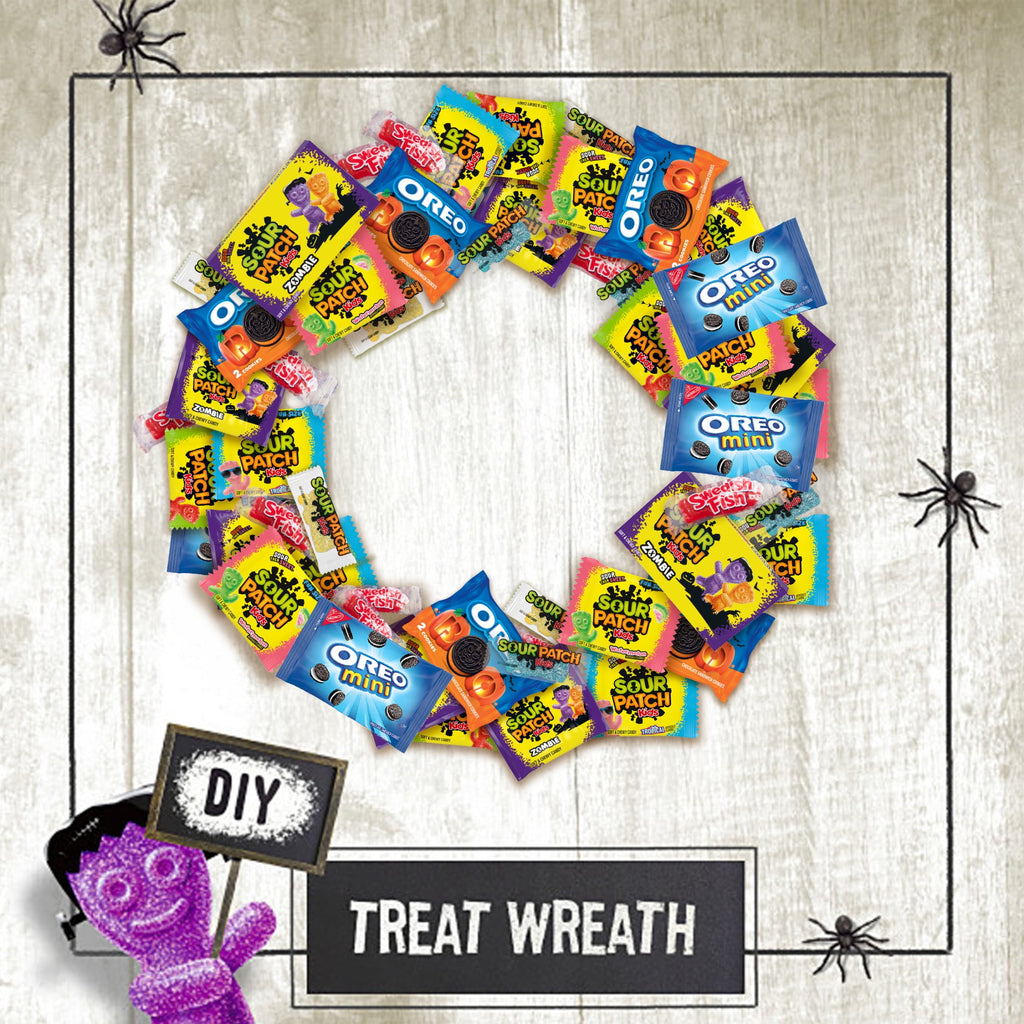 SOUR PATCH KIDS, SWEDISH FISH, and OREO Cookie & Candy Variety Pack, 130 Bags, Bulk Candy