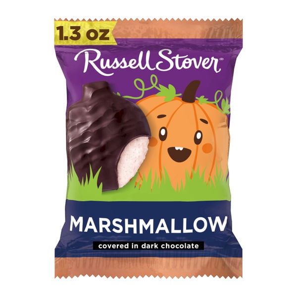RUSSELL STOVER Halloween Dark Chocolate Coconut Crème Pumpkin, 1.3 oz. (Pack of 18)