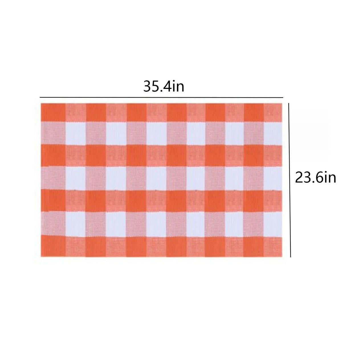 Guozer Fall Outdoor Rug Orange Plaid Outdoor Rug Cotton Hand-Woven Check Rug Layered Doormats For Front Door/Front Porch/Farmhouses/Entryway/Patio 23.6''x 35.4''