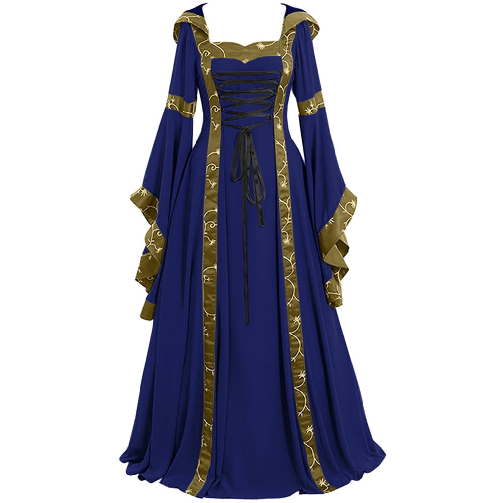 Babysbule Womens Summer Dresses, Women's Vintage Celtic Medieval Floor Length Renaissance Gothic Cosplay Dress