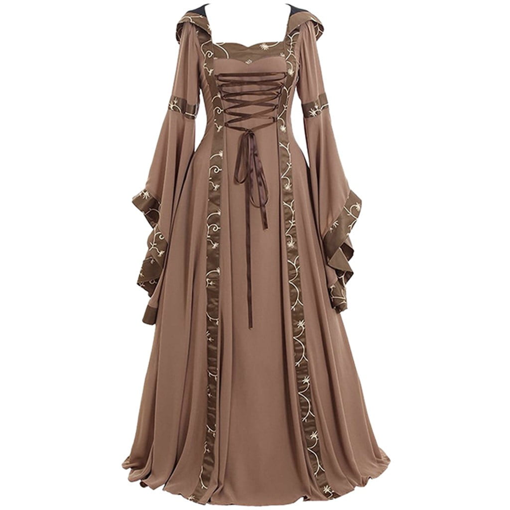 Babysbule Womens Summer Dresses, Women's Vintage Celtic Medieval Floor Length Renaissance Gothic Cosplay Dress