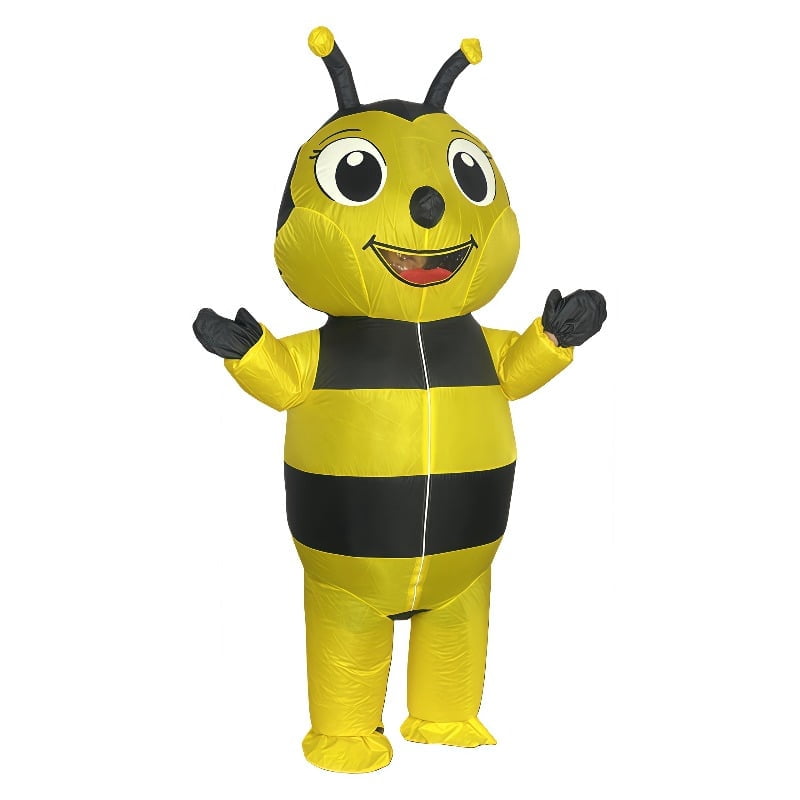 Bee Inflatable Costume Men And Women Full Body Inflatable Dress Up Adult Christmas Halloween Carnival Cosplay Inflatable Suit,Height 59"–74.8",Bee