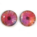 Burst of Colored Smoke Changing Animated Glass Eyes