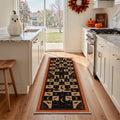 GENIMO 2'x7' Halloween Runner Rug, Washable Non Slip Soft Vintage Witch Indoor Outdoor Hallway Runner for Porch Patio Kitchen Entryway, Retro Sepia