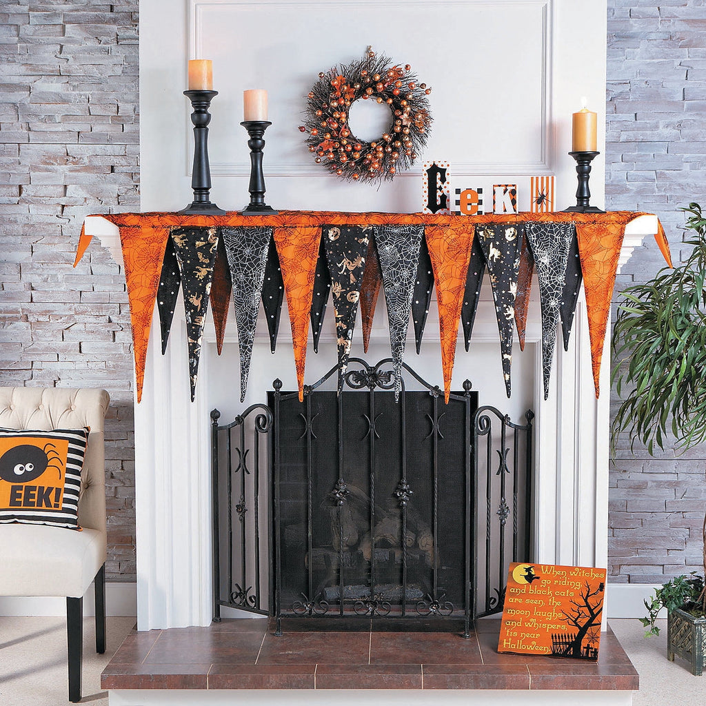 Halloween Mantel Scarf - Home Decor - 1 Piece
