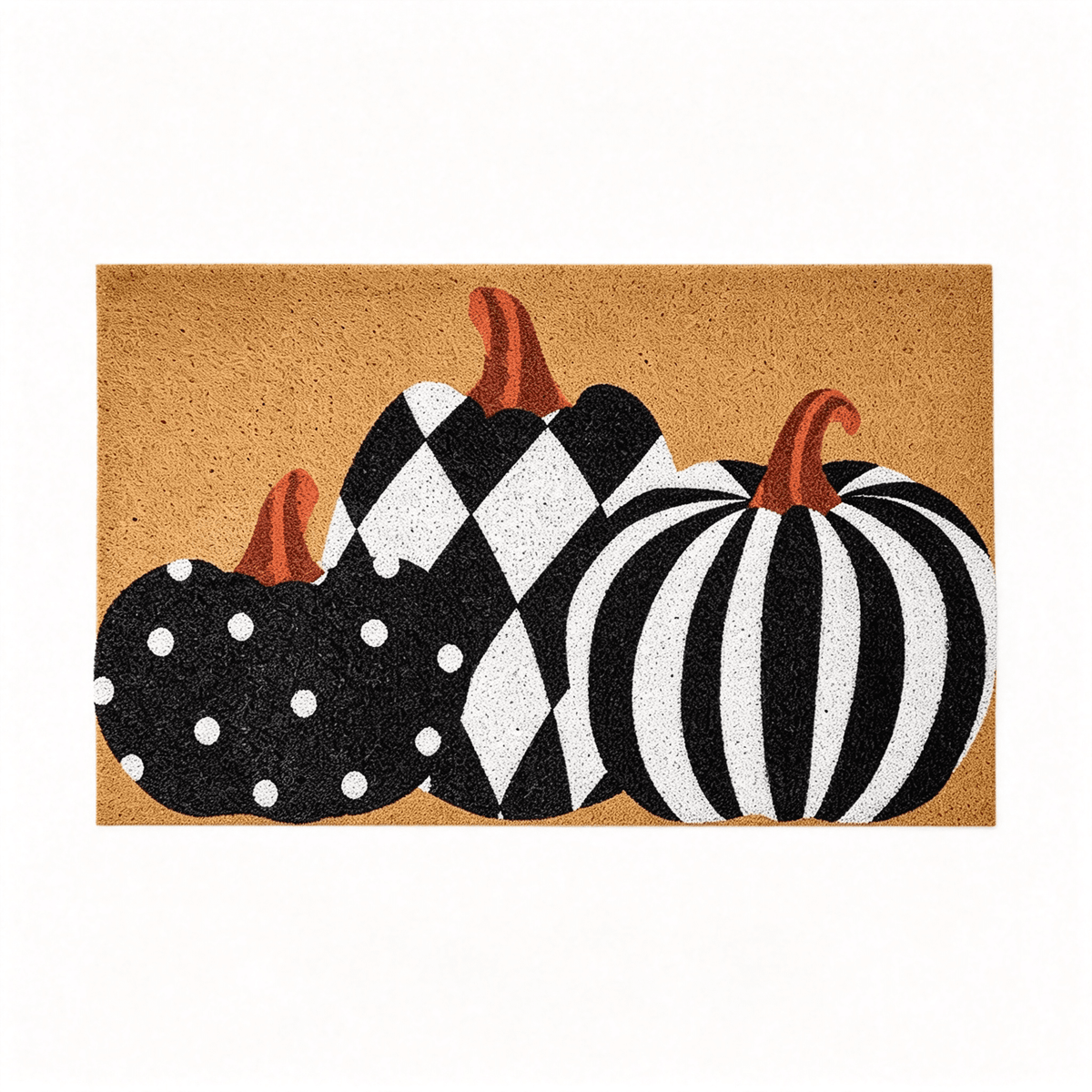 Halloween Pumpkin Welcome Door Mat, Funny Durable Non Slip Decorative Rugs for Bathroom Bedroom Kitchen Front Door