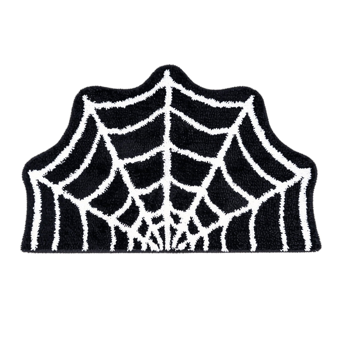 Halloween Rug, Spiderweb Floor Mat, Non-Slip Soft Pile Halloween Decoration Carpet for Non-Slip Indoor/Outdoor Doormat For Party Decoration