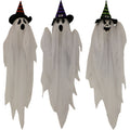 Haunted Hill Farm Set of 3 Hanging Ghosts, Indoor/Outdoor Halloween Decoration, HHGHST-8H
