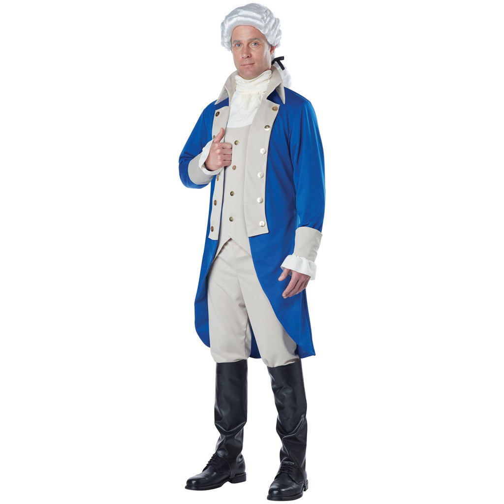 Historical Alexander Hamilton George Washington Men's Halloween Fancy-Dress Costume for Adult, L