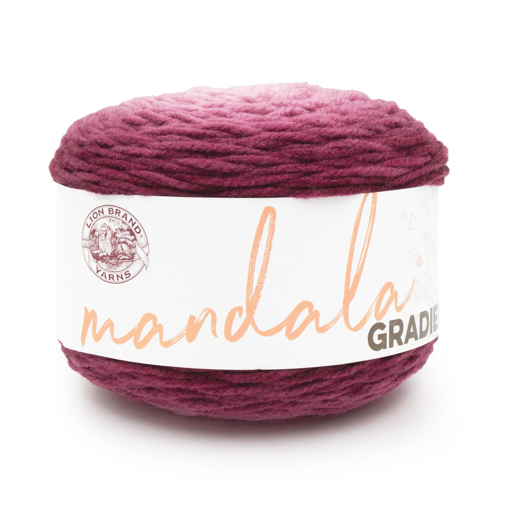 Lion Brand Mandala Gradient Burgundy Yarn