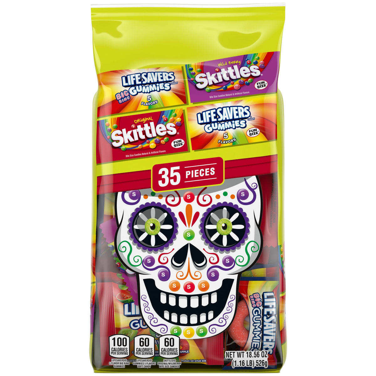 Mars Mixed Skittles and Life Savers Gummies & More Chewy Halloween Candy - 35 Ct Bulk Bag