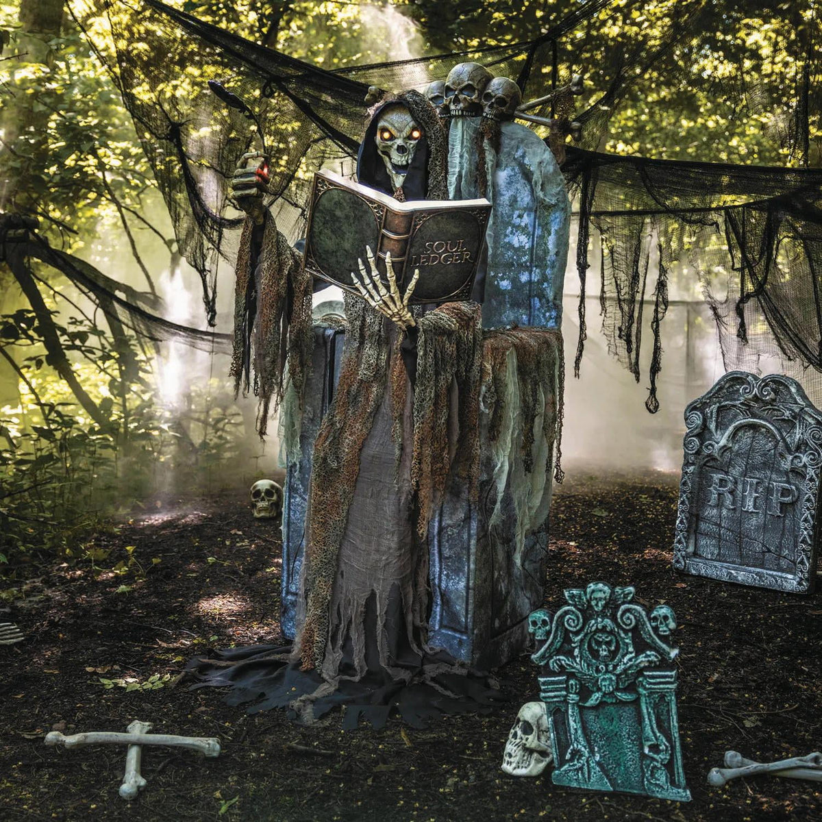7 Ft. Animated Light-Up Soul Stealer Halloween Decoration