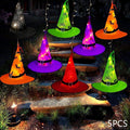 ZOEYKIMLO Halloween Witch Hat Lights Decorations Outdoor, Upgraded 5pcs Hanging Glowing Witch String Lights with 8 Modes, Waterproof Halloween Light for Outdoor, Garden, Party Decor