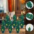 SCNOR Flameless LED Christmas Candle, 9 Inch Acrylic Decorative Night Light, Multi-Color Energy-Efficient Electronic Candle for Holiday Home Decor & Gift