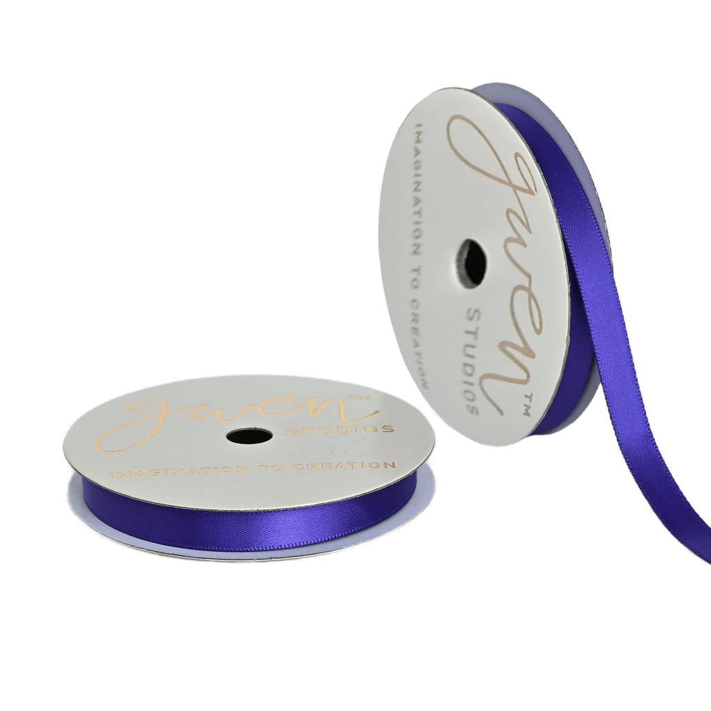 Gwen Studios 3/8" Purple Satin Ribbon, 7 Yards