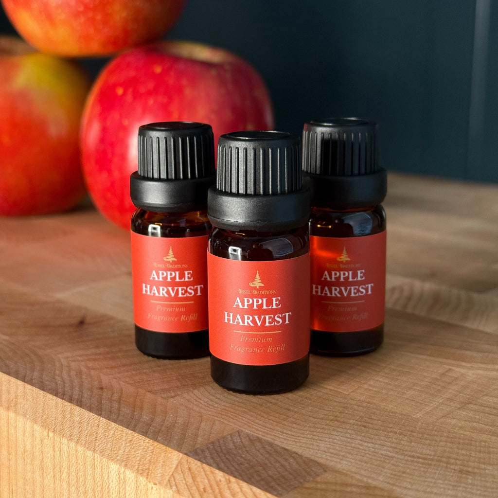 Traditions of Scent Apple Harvest Premium Fragrance Diffuser Oil Refills by Tinsel Traditions - Set of 3