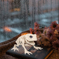 Elainilye Frog Skeleton Decoration 5.1 Inch Realistic Animal Bone Model for Halloween Home Bar Science Classroom Display Decor