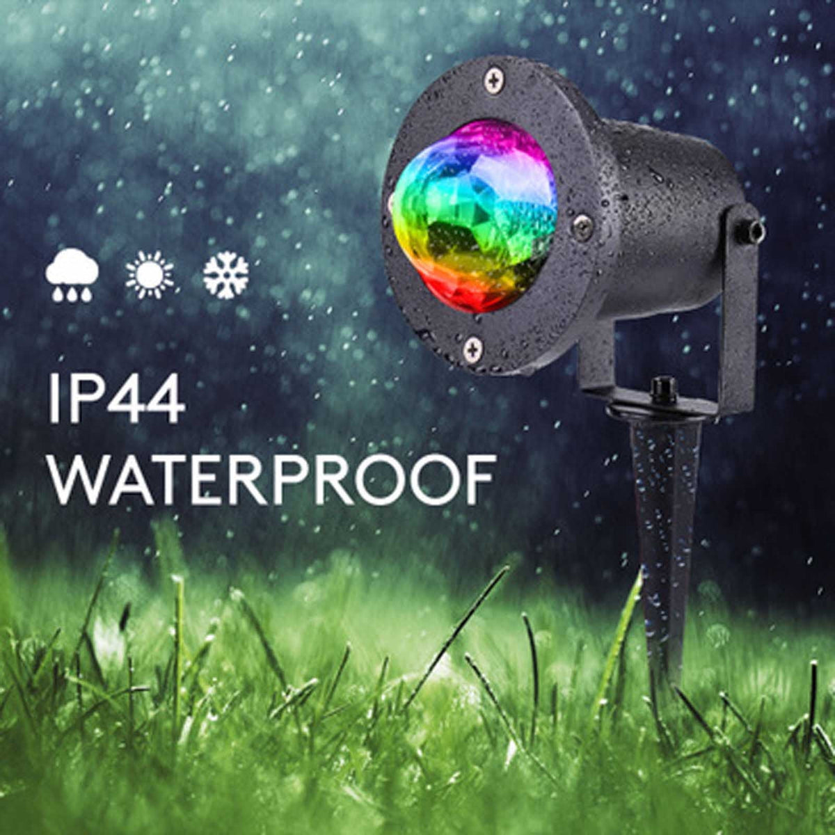 Vadktai Water Wave Lights Projector Outdoor Waterproof LED Ripple Garden Lights RGBW 10 Colors Water Effect or Flame Fire Effect with Remote for Patio Christmas Halloween Wedding Swimming Pool Display