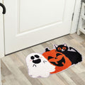 Wadada Pumpkin Halloween Welcome Doormats Rugs, 24X16 inch Pumpkin Carpet Pad Entrance Blanket Bedside Blanket Small and Cute Decorative Carpet Pumpkin Ghost Doormat Halloween Decorations