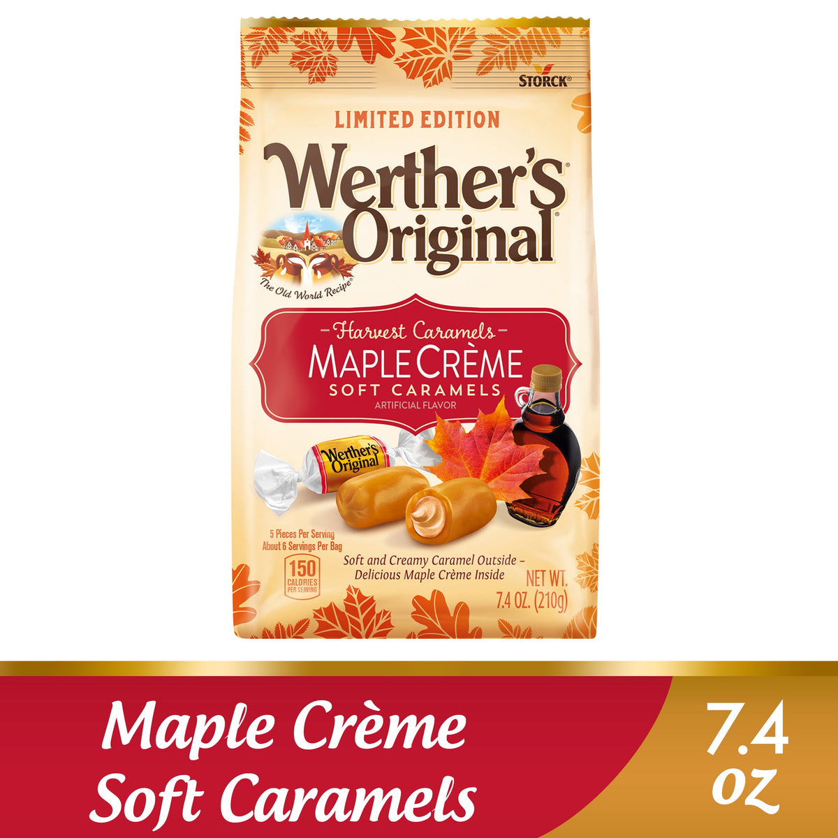 Werther's Original Harvest Maple Crème Soft Caramel Candy, 7.4 oz