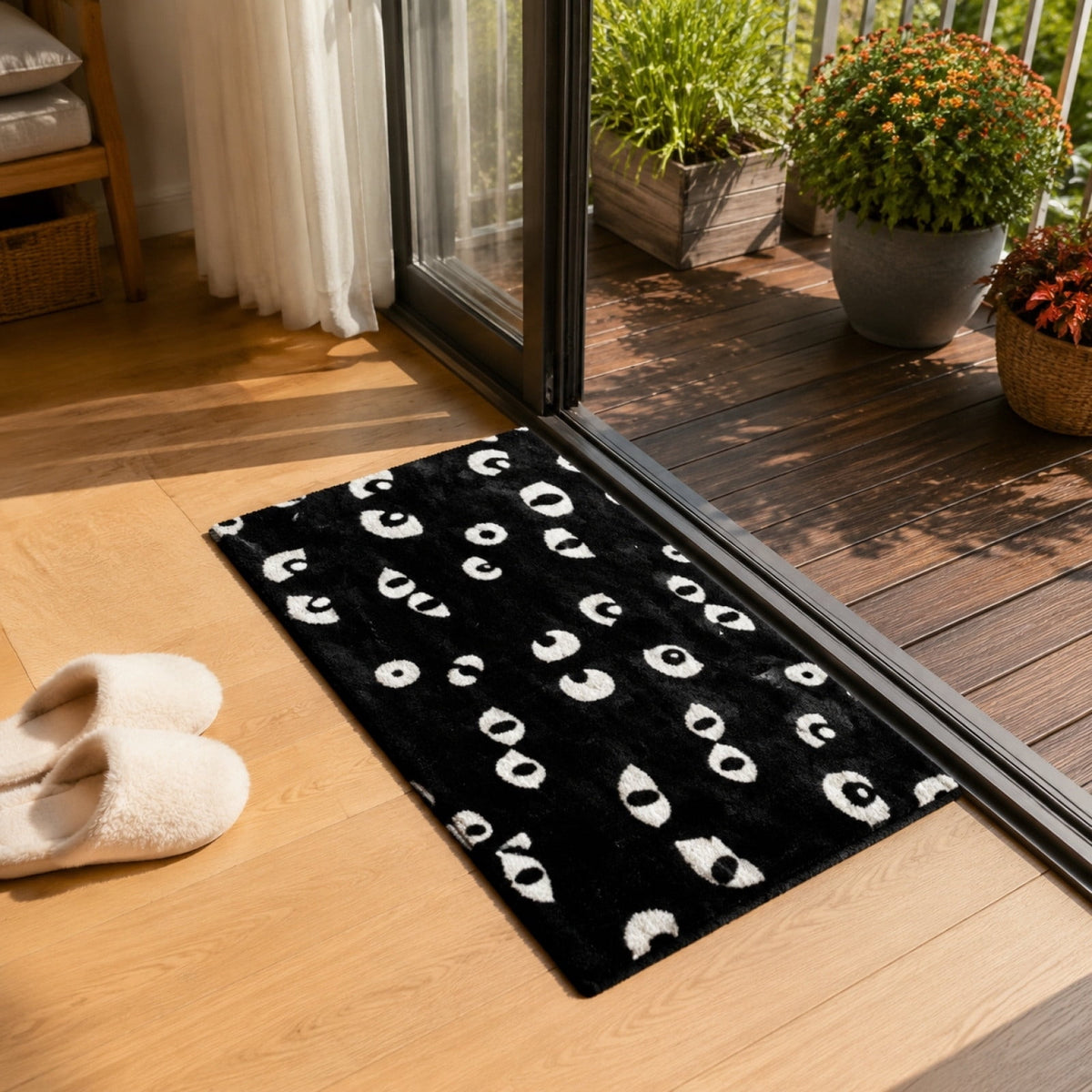 Be Witcha In A Minute Ornate Coir Doormat Halloween Decorations, Weather Resistant Non Slip Mat for Front Porch Witch Gothic Home Decor
