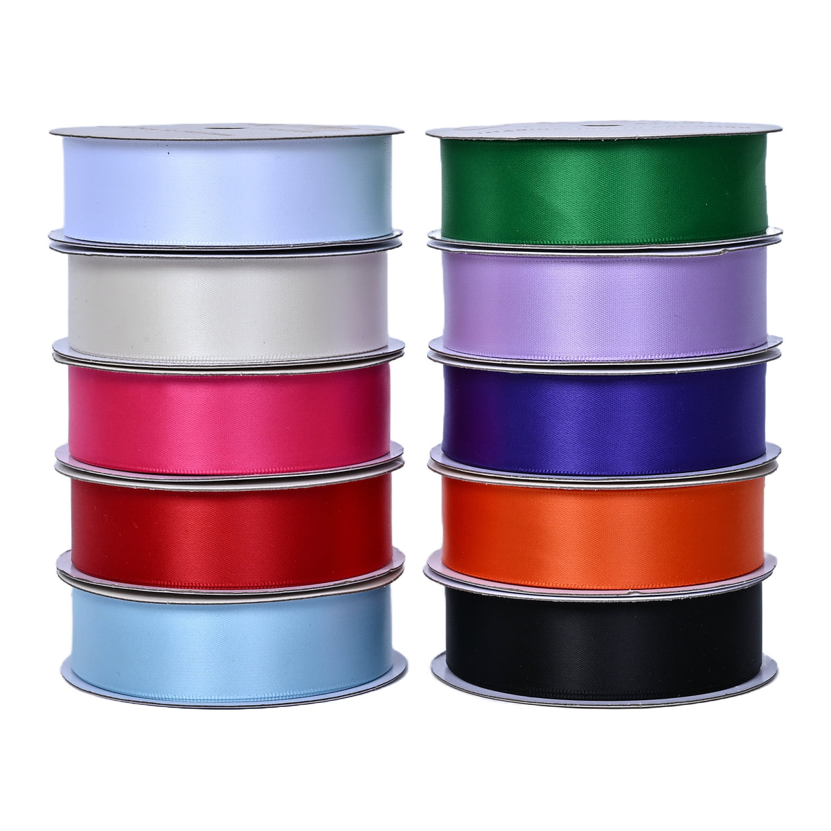 Gwen Studios 7/8" Black Satin Ribbon, 7 Yards