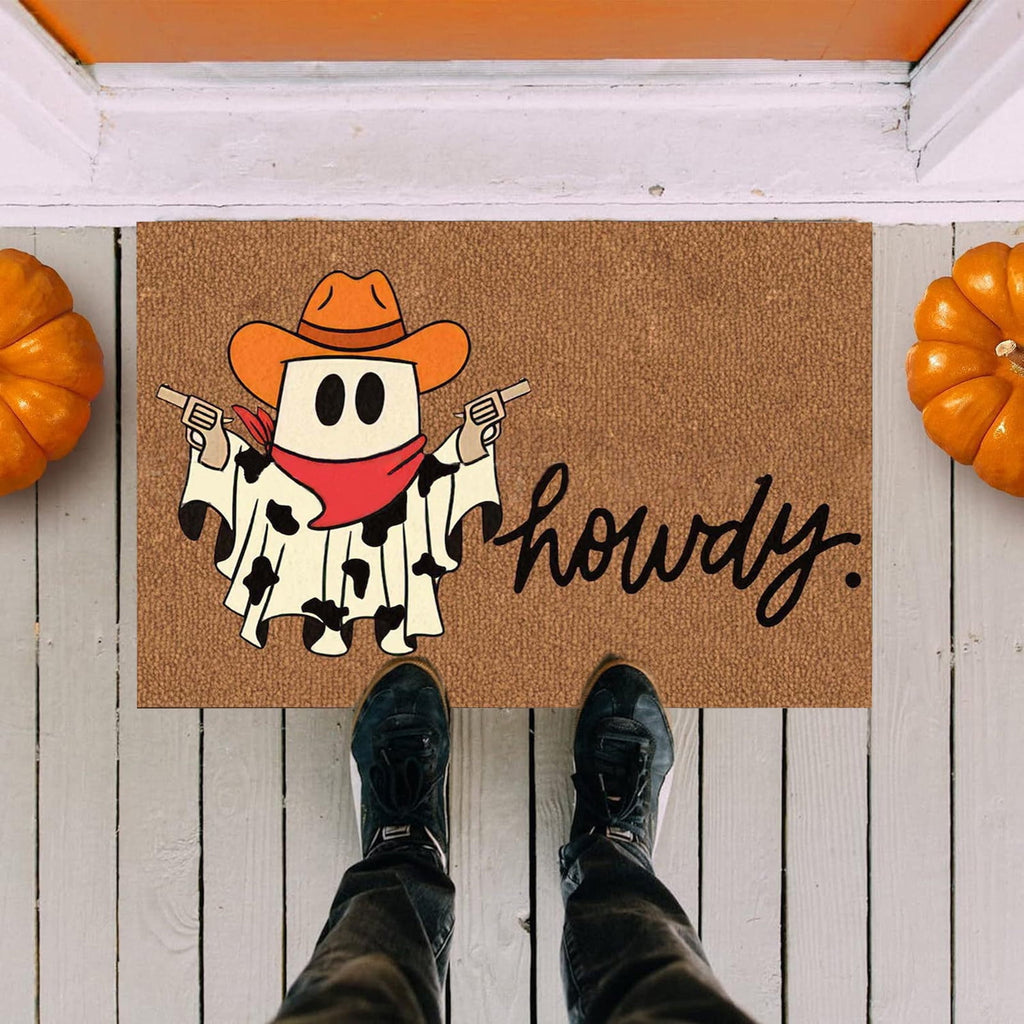 Stijggn Halloween Kitchen Rugs Halloween Mat Halloween Decorations Doormat, Welcome Mats for Front Door,Spooky Outdoor Mats for Front Door, Living Room, Bedroom, K-ids' Room