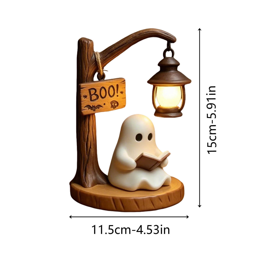 Ghost Bubble Bath LampHalloween Bathroom Decor Gifts Under 20 Bathtub Ghost & Dog Resin Figurine, Warm LED Halloween Tabletop Decor for Bathroom, Bedroom, Kids Room & Fall Home Accent