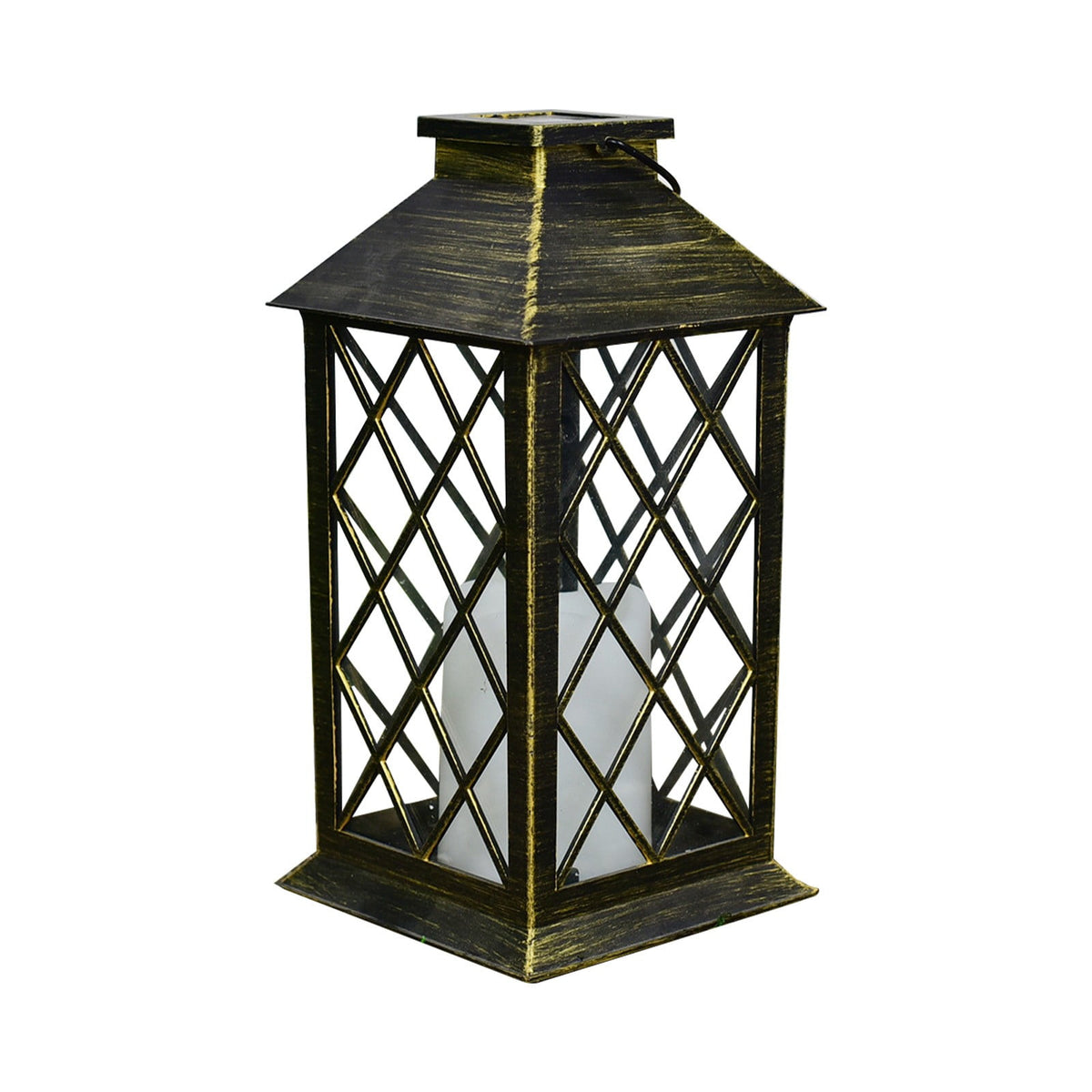 CasaChic Solar Lanterns Outdoor Hanging, Hollowed-Out Metal Decor Lantern LED Light, IP55 Waterproof 6-10h Lighting Auto On/Off, Vintage Design, Patio Garden Yard Tree Decor
