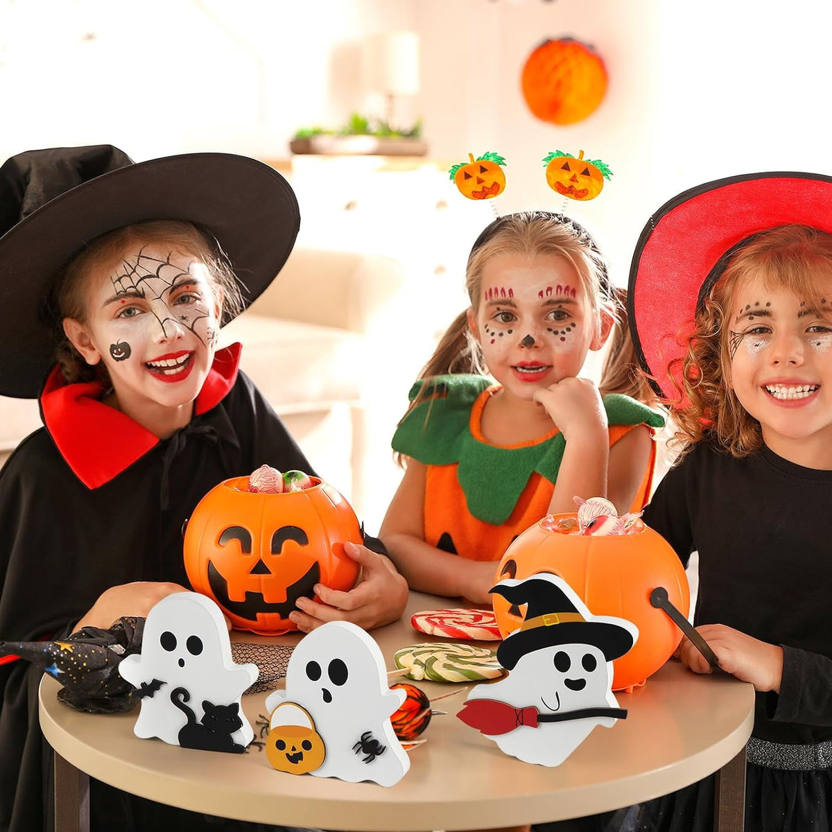 Halloween Decorations Indoor Halloween Tabletop Decor Centerpieces Rustic Farmhouse Halloween Decorations for Home