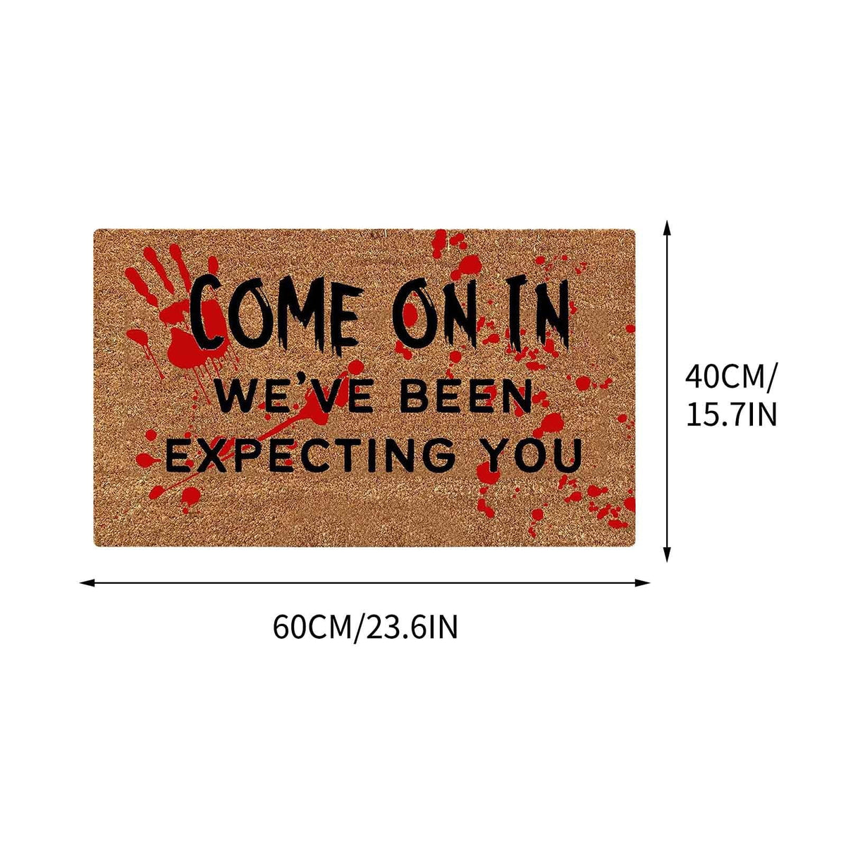 EWSFHUI Stay Spooky Doormat Halloween Welcome Indoor and Outdoor Mat Fall Entrance Artificial Coir Rug Spooky Skeleton Sign Gothic Home Decoration Warm House Gift,24"x16"