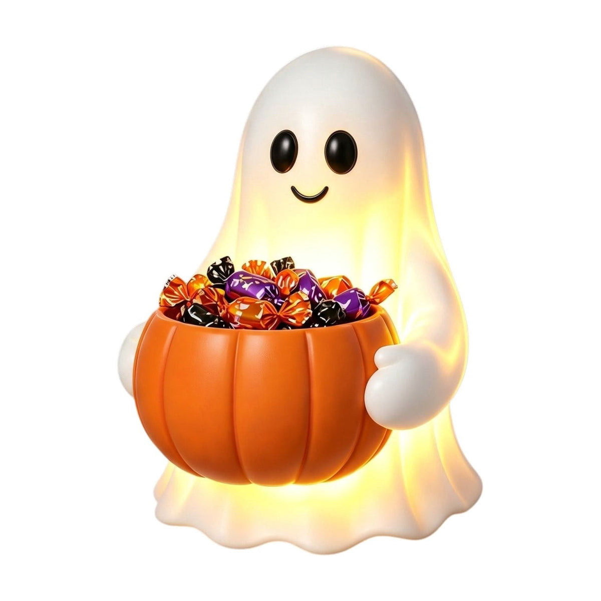 Halloween Ghost Coffee Stand Figurine, 2026 Spooky Decorative Ghost Statue for Shelf Desk Tabletop, Resin Halloween Ornament for Party, Farmhouse Seasonal Decor