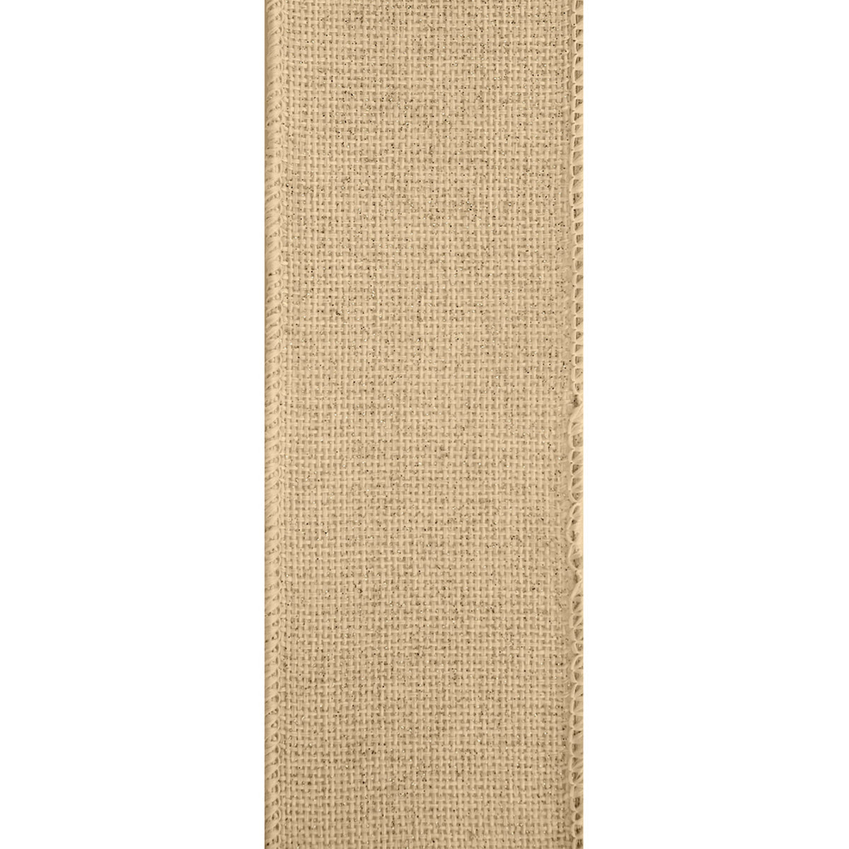 (2 pack) Offray Ribbon, Natural 2 1/2 inch Woven Burlap Woven Ribbon, 9 feet