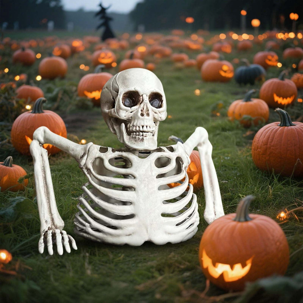 Halloween Skeleton Snake Prop Realistic Scary Serpent Decorative Ornament, Spooky Scene Setup Skeleton Decor Haunted House Party Prop, Home Shop Display Halloween Skeleton Holiday Ornament Gift