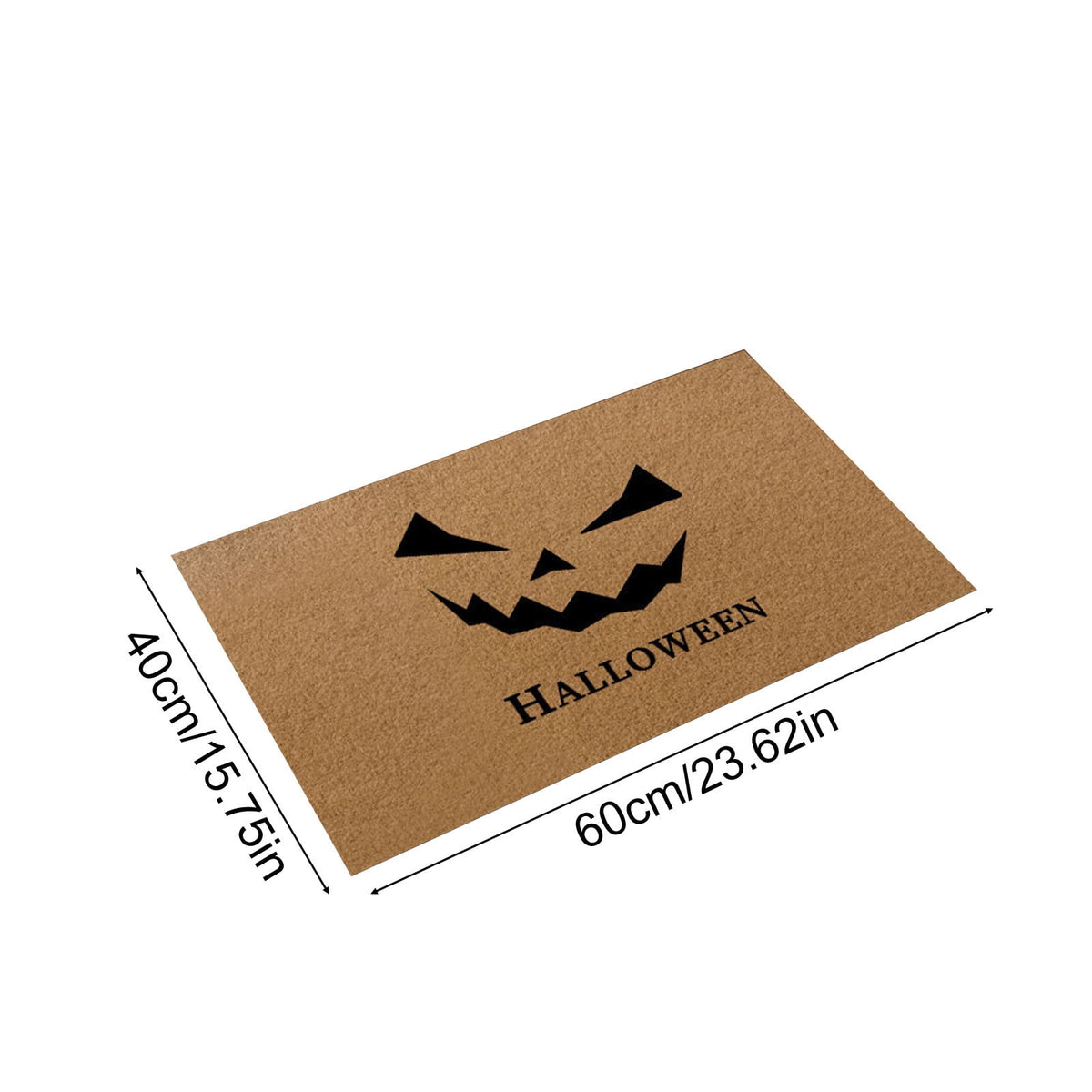 Fllostpr Halloween Pumpkin Doormat 24x16 Inch, Vintage Brown-o'-Lantern Rug Soft Non-Slip Washable Holiday Decorations for Front Door Entryway Kitchen
